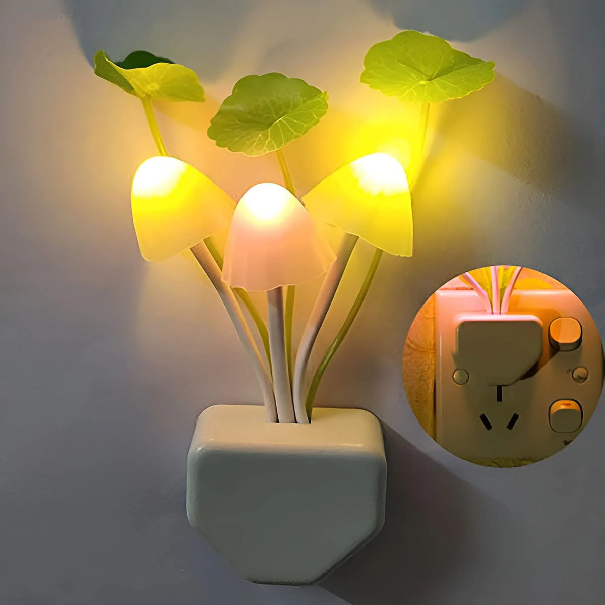 Mushroom-Shaped Plug-In Night Light